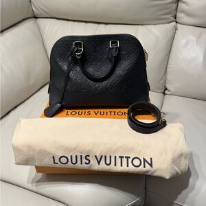 Louis Vuitton Black Embossed Alma Empriente Bag